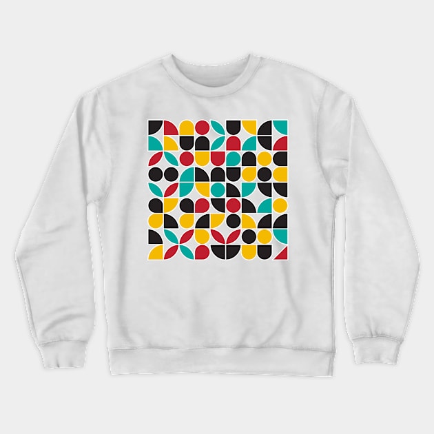 Abstract Seamless Geometric Pattern Colorful Wallpaper Crewneck Sweatshirt by bougieFire